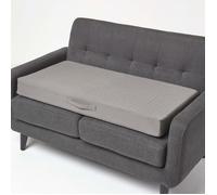 Coussin d'assise déhoussable pour canapé 2 places en coton, Gris foncé
