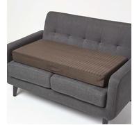 Coussin d'assise déhoussable pour canapé 2 places en suédine, Chocolat