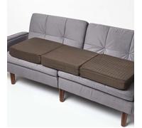 HOMESCAPES Coussin d’Assise pour canapé 3 Places, Coussin rehausseur déhoussable en suédine, Chocolat, 100 x 50 x 10 cm