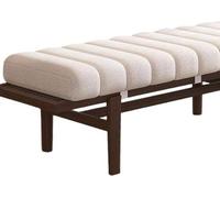 Coussin d'assise d'extérieur - À monter soi-même - Double face - 35 x 110 cm - Blanc - Coussin de terrasse