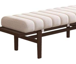 Coussin d'assise d'extérieur - À monter soi-même - Double face - 35 x 110 cm - Blanc - Coussin de terrasse
