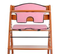 Coussin d'assise et coussin de dossier universels pour chaise haute, 2 pièces, en rose, rembourrage intérieur en mousse, housse extérieure en polyester, ouverture pour système de ceinture à 5 points