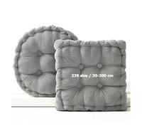 Coussin D'assise Lombaire Ergonomique Pour Banc de Jardin Tapis Sol Matelas Exterieur Epais Voiture Carrée Chaise Capitonné Banquette Et Longue Palette Interieur Rond Rectangulaire(Gray,40x40 cm)