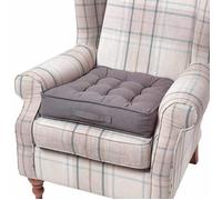 Coussin d'assise rehausseur - Homescapes - Gris Ardoise - 50 x 50 x 10 cm - Confort intérieur - Style classique