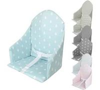 Coussin d'assise universel Miam avec harnais pour chaise haute bébé - Bleu goutte d'eau Bleu G