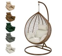 Coussin de balancelle Suspendue pour l'extérieur, Coussin de Jardin avec Appui-tête, Coussin d'assise intérieur pour balancelle, hamac Suspendu, Coque Suspendue, Coussin de balancelle pour hamac
