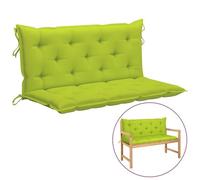 Coussin de balancelle Vert vif 120 cm Tissu vidaXL vidaXL