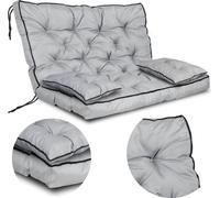 Coussin de Balançoire 100X60X50 + 2 Coussins Ensemble de Coussins de Banc de Jardin Imperméable Décoratif