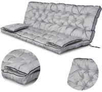 Coussin de Banc 150X60X50 + 2 Coussins Ensemble de Coussins de Banc de Jardin Imperméable Décoratif