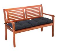 Detex Coussin de Banc avec Attaches Anthracite 110x45x8cm Intérieur Extérieur Coussin pour Banc Banquette 100% Polyester