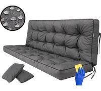 Coussin de banc Coussin de banc pour banc de jardin Coussin de sol Coussin pour balançoire hollywoodienne Outdoor / Indoor - Pola - 140 cm - Graphit