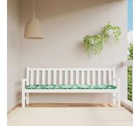 Coussin de banc de jardin à motif de feuilles 200x50x7 cm vidaXL