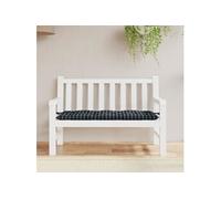 vidaXL Coussin de Banc de Jardin Noir 120x50x7 cm