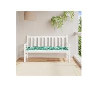vidaXL Coussin de Banc de Jardin Motif de Feuilles, Coussin de Siège, Coussin de Meuble de Terrasse Patio Salon Extérieur Intérieur