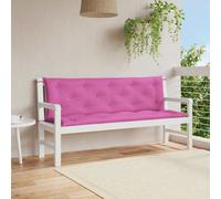 vidaXL Coussins de banc de jardin lot de 2 100 x 50 x 7 cm rose tissu 361676