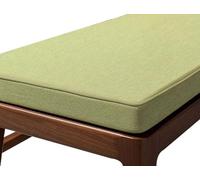 Coussin de banc d'extérieur 122/101/152/137/91,4 x 102,6/115,7/76,2/36,5/35,6 cm, antidérapant pour chaises longues, balançoires, baie - Vert, motif eré (200,7 x 55,9 x 5,1 cm)