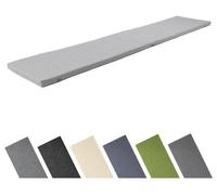 Coussin de banc Garronda, 200x40 cm, environ 4 cm d'épaisseur, pour l'extérieur, idéal pour bancs de jardin et balançoires Hollywood. Coussin de rembourrage pour banc, résistant à l'eau et aux UV, ave