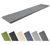 Coussin de banc Garronda, 200x40 cm, environ 4 cm d'épaisseur, pour l'extérieur, idéal pour bancs de jardin et balançoires Hollywood. Coussin de rembourrage pour banc, résistant à l'eau et aux UV, ave