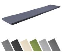 Coussin de banc Garronda, 200x40 cm, environ 4 cm d'épaisseur, pour l'extérieur, idéal pour bancs de jardin et balançoires Hollywood. Coussin de rembourrage pour banc, résistant à l'eau et aux UV, ave