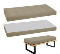 Coussin de banc imperméable en mousse épaisse pour rebord de fenêtre d'intérieur - Housse amovible - 160 x 45 cm - Confortable - Pour décoration d'intérieur