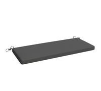 Coussin de banc - Outsunny - pour mobilier extérieur - housse amovible - sangles de fixation - polyester - 110x46x6,5cm - gris foncé