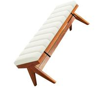 Coussin de Banc sur Mesure Exterieur Interieur Dehoussable Coussin de Banquette 120x40 100 x 35 80x40 150x40 pour Salon ou Balançoire de Jardin, Balcon, Terrasse et Palette(Beige,150x40cm x6cm Thick)