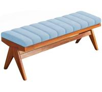 Coussin de Banc sur Mesure Exterieur Interieur Dehoussable Coussin de Banquette 120x40 100 x 35 80x40 150x40 pour Salon ou Balançoire de Jardin, Balcon, Terrasse et Palette(Bleu clair,110x40cm x5cm Th