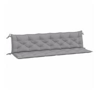 vidaXL Coussins de banc de jardin 2 pcs gris 200x50x7 cm tissu Oxford Gris G