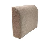 Coussin de cale pour canapé, Coussin Triangulaire Camel, 70 x 48 x 15 cm, Mousse Haute densité, Coloris uni, Support idéal pour la Lecture, Coussin traversin pour tête de lit, Housse en Lin