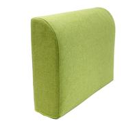 Coussin de cale Vert pour canapé - 75 x 48 x 12 cm, Mousse Haute densité, Couleur Unie, Support de Lecture, idéal pour combler l'espace Entre Le lit et la tête de lit, Housse en Lin Amovible