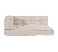 vidaXL Coussin de canapé palette avec support bras et dos crème
