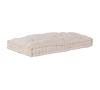 vidaXL Coussin de canapé sur palette Crème 120 x 80 x 12 cm Tissu
