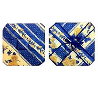 Coussin de chaise 4 rabats tournesol abeille bleu