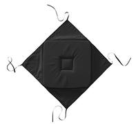 Coussin de chaise 4 rabats uni noir