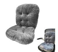 Coussin de chaise à dossier haut - 42 x 85 cm - Joli coussin de siège pliable - Convient pour dortoirs, bureaux, cuisines et chaises de jeu - Gris