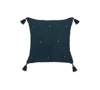 Coussin de chaise brodé rectangulaire Starke - 40 x 40 cm - Bleu nuit