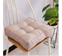 Coussin de chaise de jardin, épais 9 cm,, 40 x 40 cm, pour bureau, salle à manger, maison (40 x 40 x 10 cm, beige)