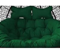Coussin de chaise double à suspendre avec 2 appuie-tête, imperméable 2 places - Coussin de rechange pour chaise suspendue - 150 x 110 cm (D)