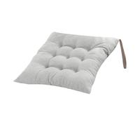 Coussin de Chaise en Faux Lin avec Attaches antidérapantes, Design Ergonomique et Respirant, Coussin carré pour Chaise de Bureau, Coussin de Soutien pour Assise Longue