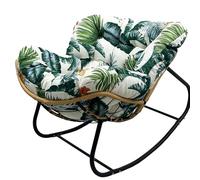 Coussin de Chaise en Forme d'œuf surdimensionné résistant aux intempéries, Coussins de siège de Panier Suspendus épais, Coussin de Remplacement de Chaise à Bascule d'extérieur en Osier, pour Patio, B