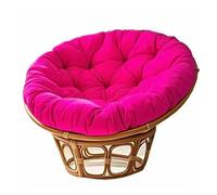 Coussin De Chaise Hamac en Coton Rembourrage Épais Coussin Rond for Balançoire D‘Extérieur for Meubles en Rotin Fauteuil Papasan Détente Jardin Terrasse(Rose,120cm)