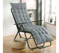 Coussin De Chaise Longue Bain De Soleil/Jardin, Chaise Longue Coussin Transat Jardin Exterieur Antidérapante Avec Couvre-Chef, Épaississante Coussin Transat Épais Pour Fauteuil Relax Lounge ( Color :