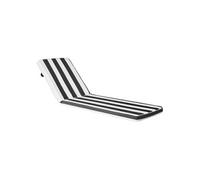 VEVOR Coussin de Bain de Soleil, 189 x 56 cm, Coussin de Chaise Longue Jardin, Lot de 2, Imperméable Épais Résistant Décoloration, avec Attaches, pour Terrasse, Patio, Bord Piscine, Rayure Noir Blanc