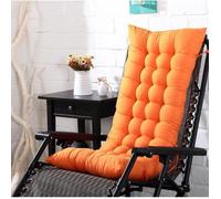 Coussin de Chaise Longue - Orange - Polyester - 48x125x8cm - Idéal pour Jardin, Bain de Soleil et Transats