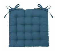 Coussin de chaise matelassé bleu 38x38cm