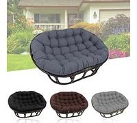 Coussin de Chaise Papasan Double Imperméable pour Balançoire, Chambre à Coucher, Salon - Noir, 170 * 120cm