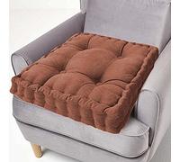 Coussin de chaise rehausseur épais en coton pour chaise de salle à manger, 40/45/50 cm, coussins de fauteuil pour la maison et la cuisine (45 x 45 cm, marron)