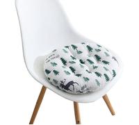 Coussin de chaise rond - HANDEIU - 45x45 cm - Lavable - Coton - Décoratif jardin et intérieur
