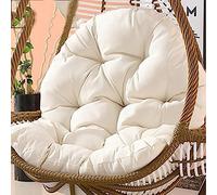 Coussin de chaise suspendue d'extérieur en forme d'œuf lavable - Réglable - En fourrure de jardin - Confortable - Pour décoration de terrasse