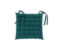 Douceur d'Intérieur, Assise Matelassée (38 x 38 cm) Twily Emeraude, Coton et Polyester Récyclé
